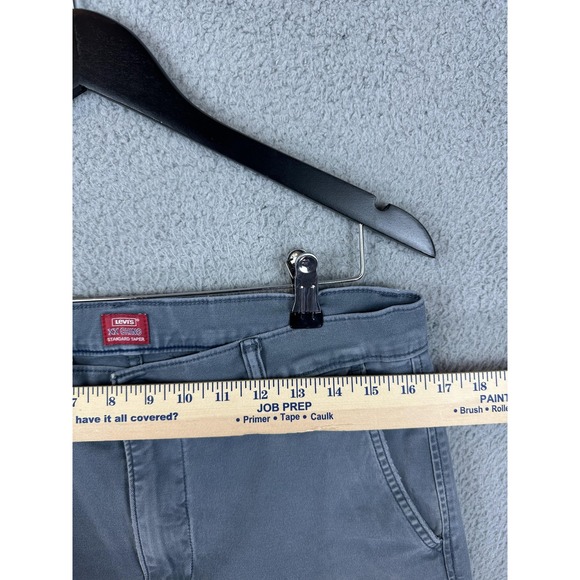 Levis XX Chino Pants Mens 31x32 Gray Standard Taper Stretch Casual Cotton Preppy - Picture 3 of 12